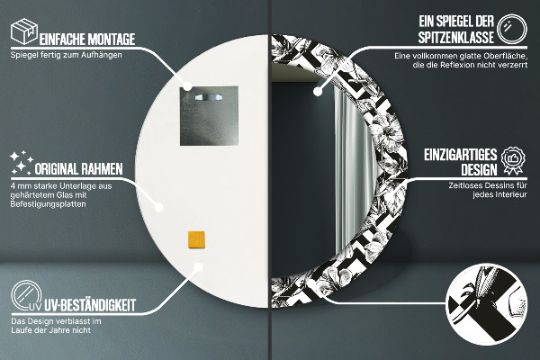 Kolibrík Okrúhle dekoračné zrkadlo