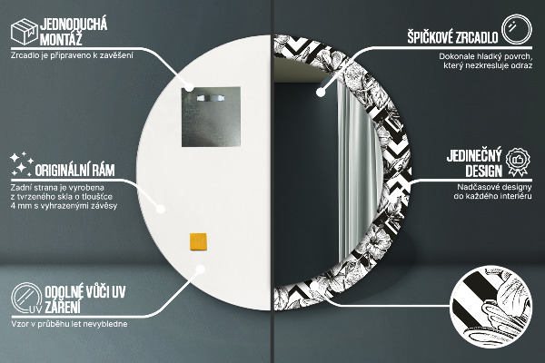 Kolibrík Okrúhle dekoračné zrkadlo