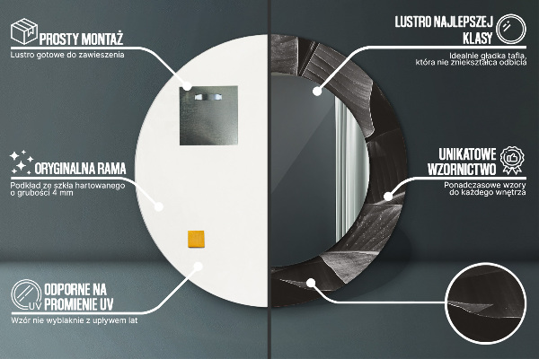 Tropické palmy Okrúhle dekoračné zrkadlo na stenu
