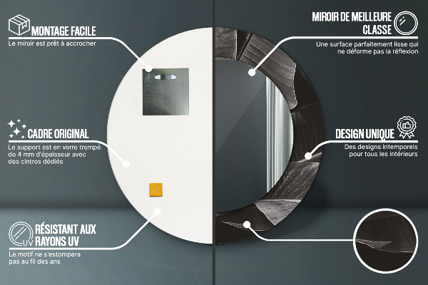 Tropické palmy Okrúhle dekoračné zrkadlo na stenu