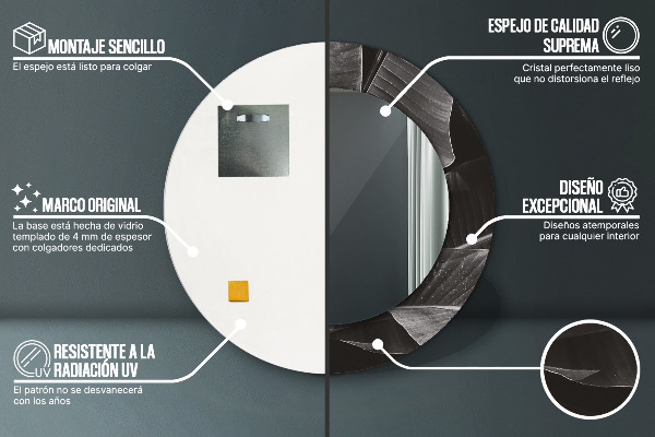 Tropické palmy Okrúhle dekoračné zrkadlo na stenu