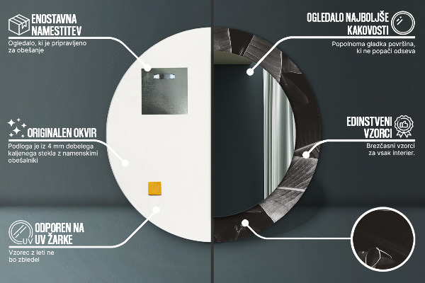 Tropické palmy Okrúhle dekoračné zrkadlo na stenu
