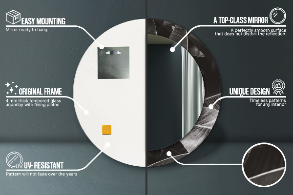 Tropické palmy Okrúhle dekoračné zrkadlo na stenu