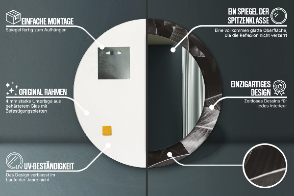 Tropické palmy Okrúhle dekoračné zrkadlo na stenu