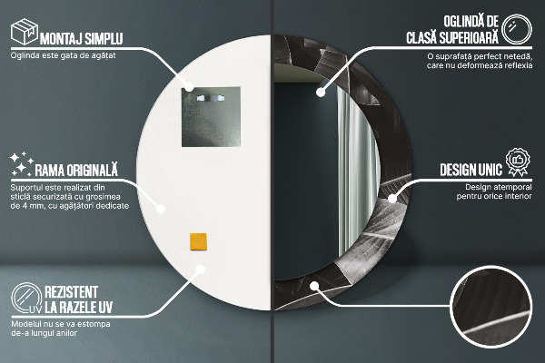 Tropické palmy Okrúhle dekoračné zrkadlo na stenu