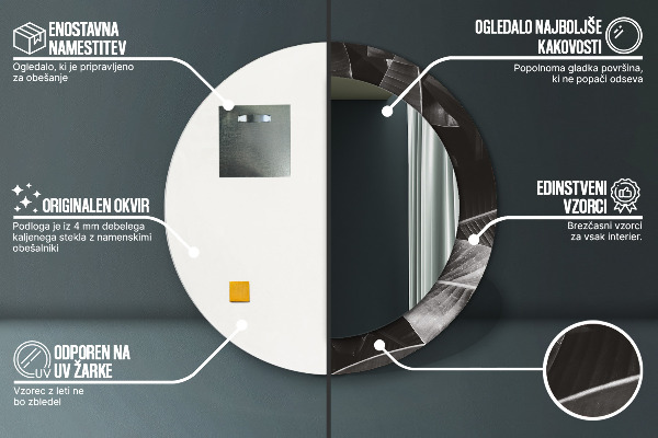 Tropické palmy Okrúhle dekoračné zrkadlo na stenu