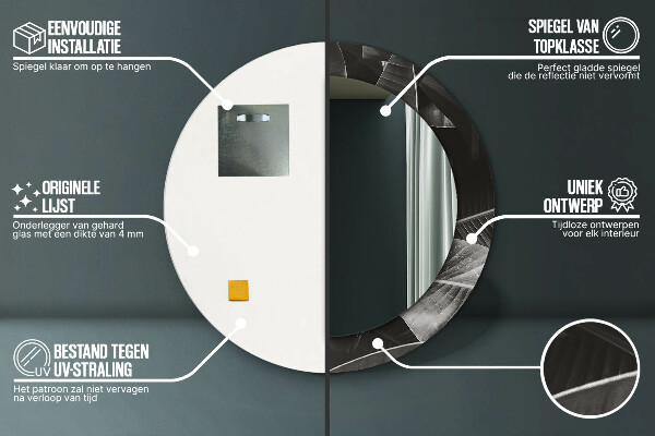 Tropické palmy Okrúhle dekoračné zrkadlo na stenu