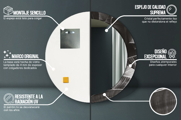 Tropické palmy Okrúhle dekoračné zrkadlo na stenu