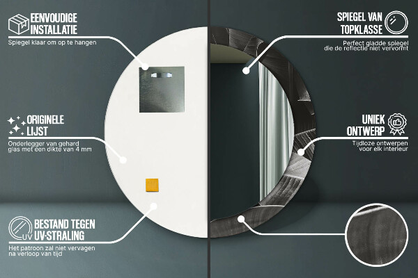 Tropické palmy Okrúhle dekoračné zrkadlo na stenu