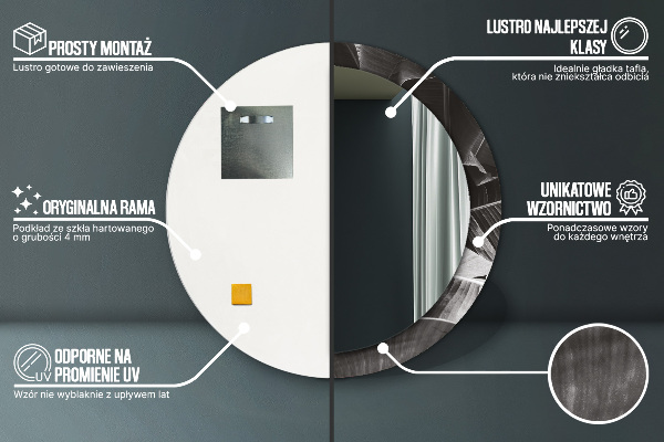 Tropické palmy Okrúhle dekoračné zrkadlo na stenu