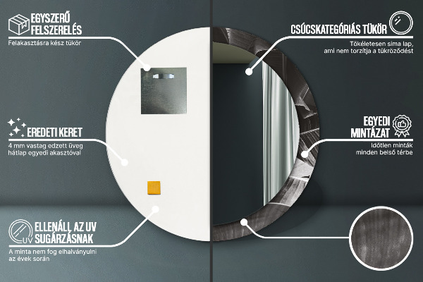 Tropické palmy Okrúhle dekoračné zrkadlo na stenu