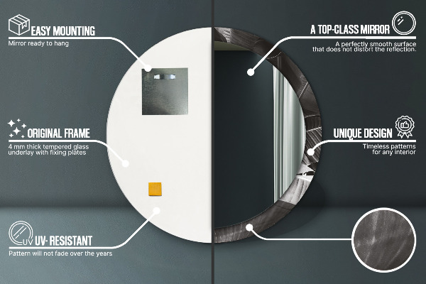 Tropické palmy Okrúhle dekoračné zrkadlo na stenu