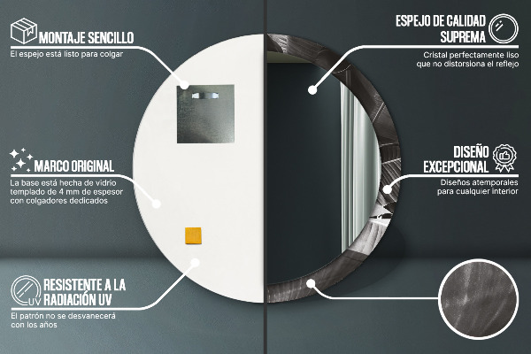 Tropické palmy Okrúhle dekoračné zrkadlo na stenu