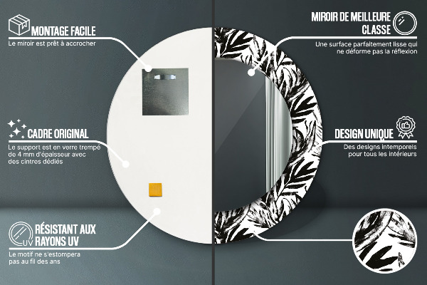 Monštrum Okrúhle zrkadlo s motívom