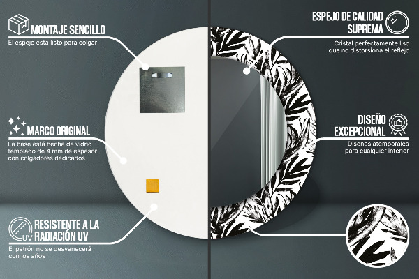 Monštrum Okrúhle zrkadlo s motívom