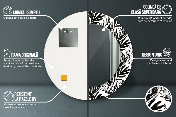 Monštrum Okrúhle zrkadlo s motívom