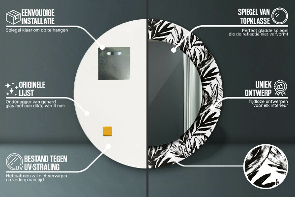 Monštrum Okrúhle zrkadlo s motívom