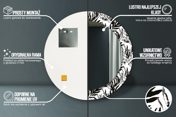 Monštrum Okrúhle zrkadlo s motívom