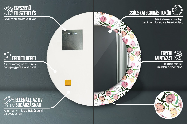 Pivon Okrúhle dekoračné zrkadlo