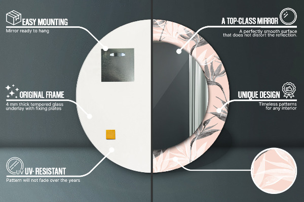 Raj Okrúhle dekoračné zrkadlo