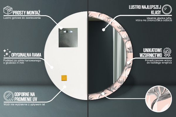 Raj Okrúhle dekoračné zrkadlo