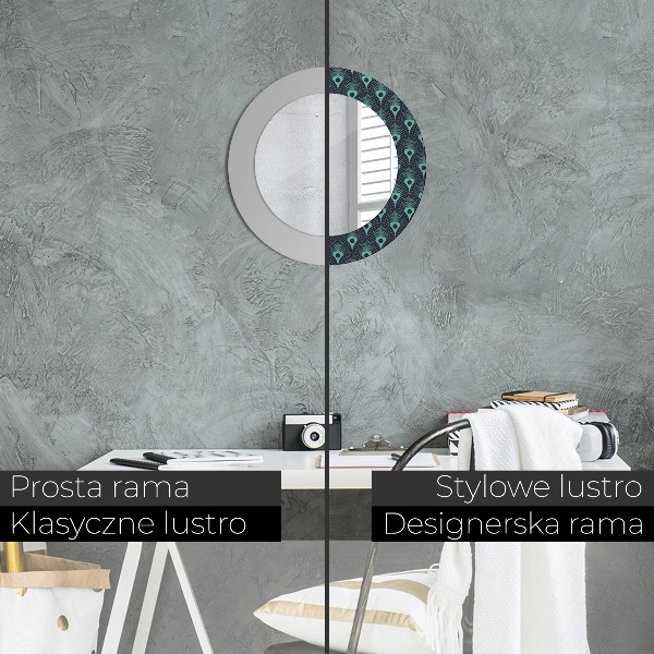 Kvetinový vzor Okrúhle dekoračné zrkadlo