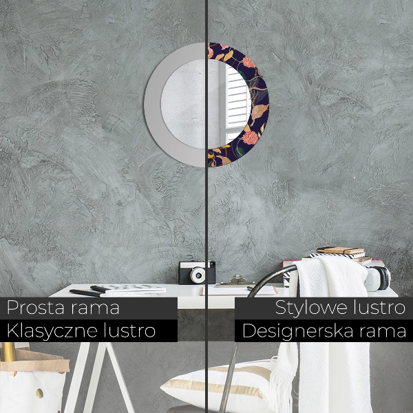 Akvarely Okrúhle dekoračné zrkadlo