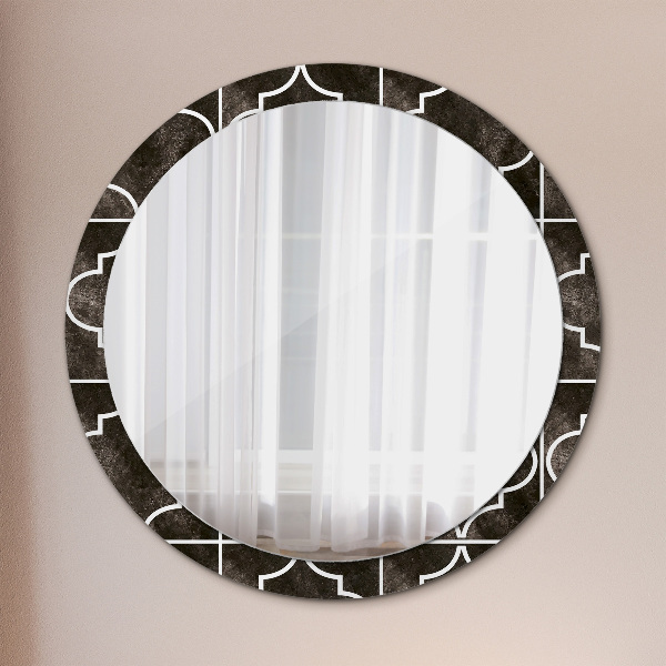 Starožitné dlaždice Okrúhle dekoračné zrkadlo