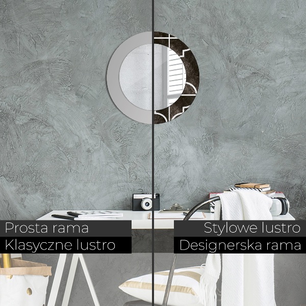 Starožitné dlaždice Okrúhle dekoračné zrkadlo