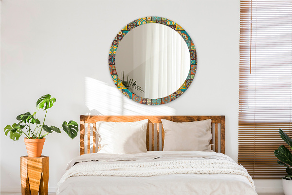 Arabský vzor Okrúhle zrkadlo s motívom