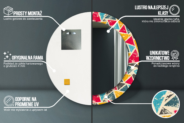 Retro zloženie Okrúhle dekoračné zrkadlo