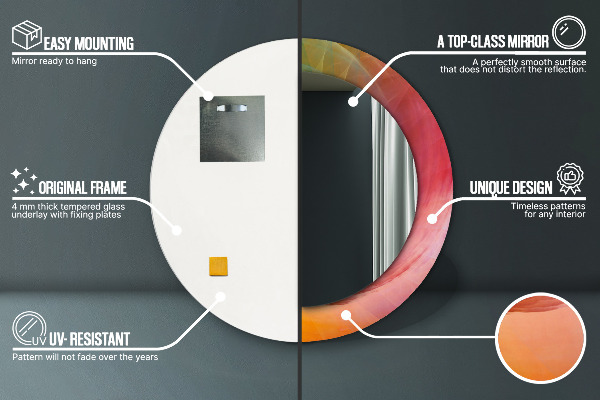 Hypnotická špirála Okrúhle dekoračné zrkadlo na stenu