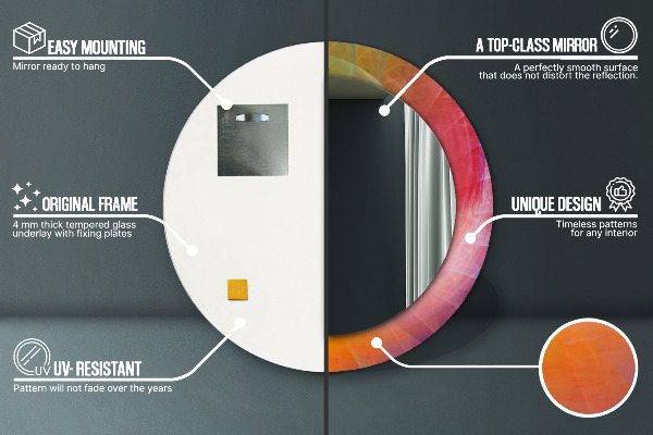 Hypnotická špirála Okrúhle dekoračné zrkadlo na stenu