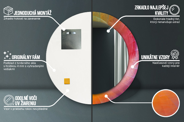 Hypnotická špirála Okrúhle dekoračné zrkadlo na stenu