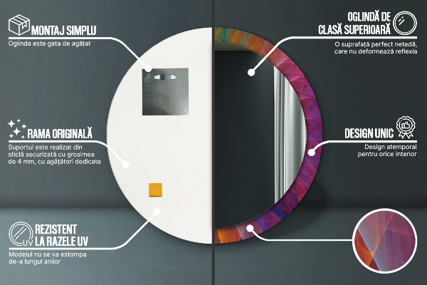 Hypnotická špirála Okrúhle dekoračné zrkadlo na stenu