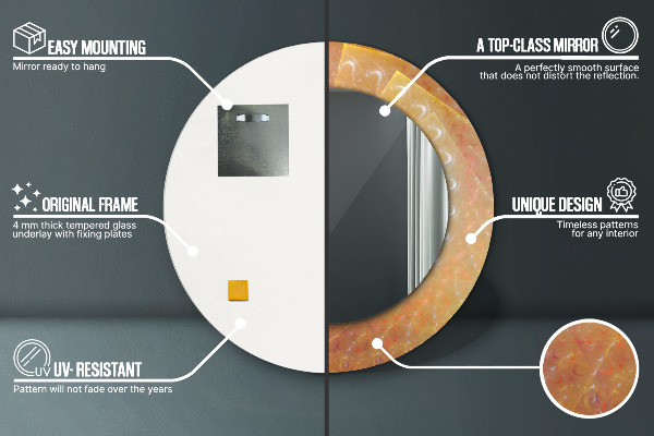 Špirálová abstrakcia Okrúhle dekoračné zrkadlo