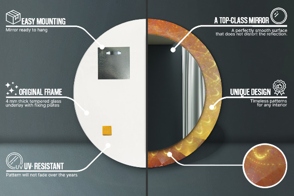 Špirálová abstrakcia Okrúhle dekoračné zrkadlo