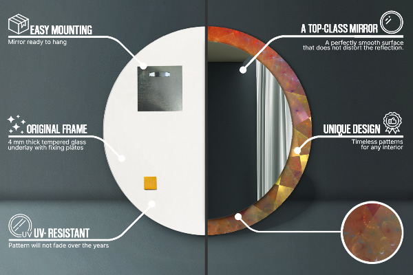 Špirálová abstrakcia Okrúhle dekoračné zrkadlo