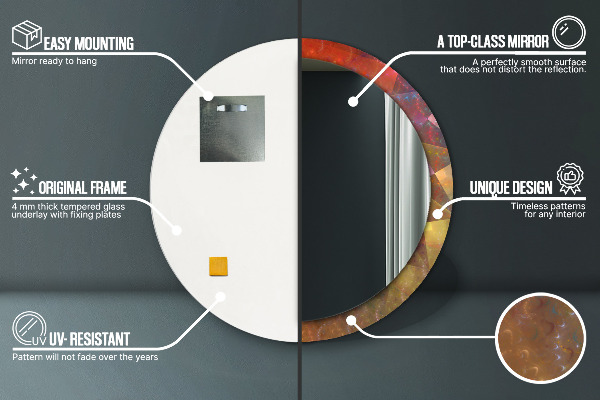 Špirálová abstrakcia Okrúhle dekoračné zrkadlo