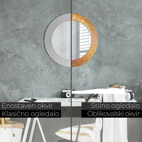 Špirálová abstrakcia Okrúhle dekoračné zrkadlo