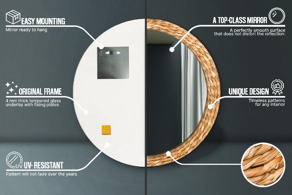 Trstina Okrúhle dekoračné zrkadlo