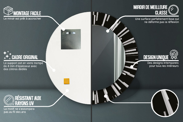 Zloženie Okrúhle zrkadlo s motívom