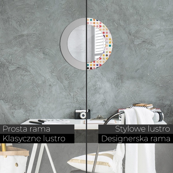 Bezšvový viacstorivorovaný Okrúhle dekoračné zrkadlo na stenu