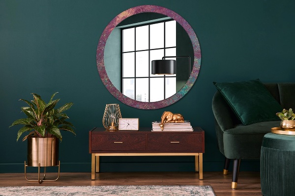 Festival farieb Okrúhle dekoračné zrkadlo na stenu