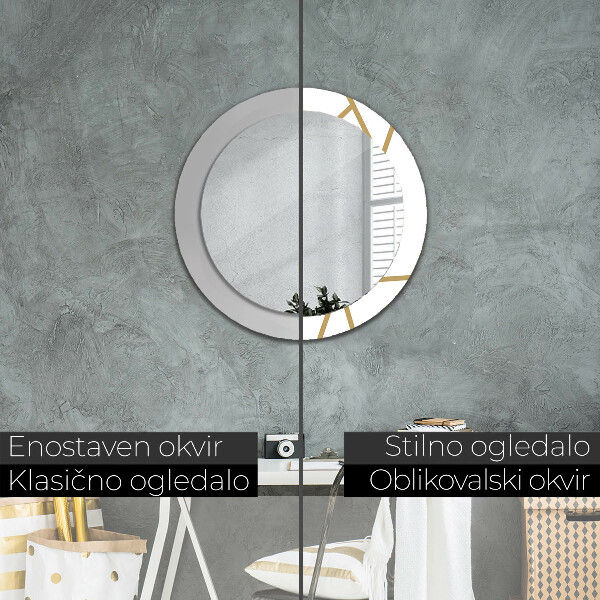 Lineárne zloženie Okrúhle zrkadlo s motívom