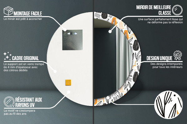 Papai Okrúhle dekoračné zrkadlo