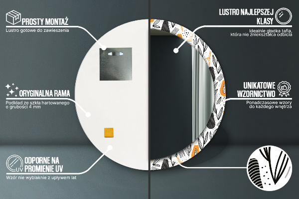 Papai Okrúhle dekoračné zrkadlo