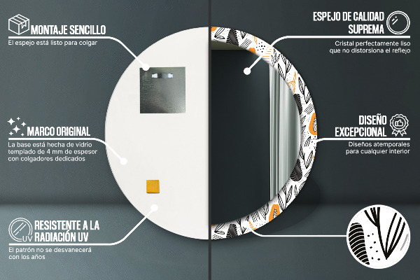 Papai Okrúhle dekoračné zrkadlo