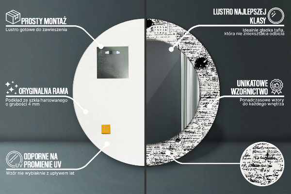 Šablóna Okrúhle dekoračné zrkadlo