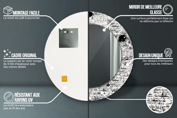 Šablóna Okrúhle dekoračné zrkadlo